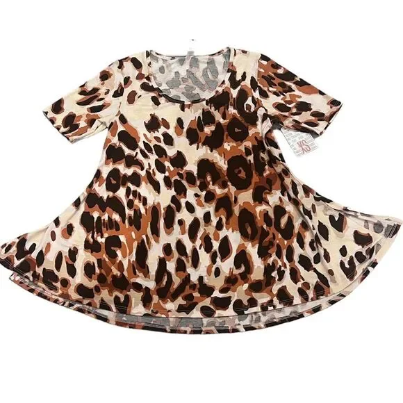Vintage Y2K Rare LuLaRoe Leopard Animal Print Perfect Tee XS - Picture 2 of 7